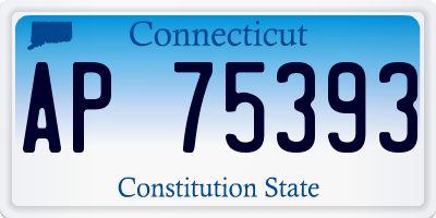 CT license plate AP75393