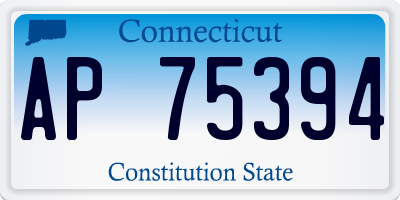 CT license plate AP75394