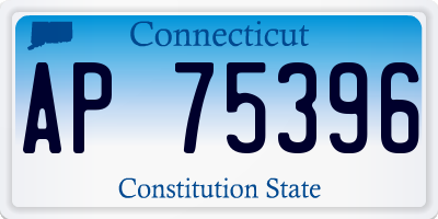 CT license plate AP75396