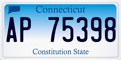 CT license plate AP75398