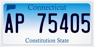 CT license plate AP75405
