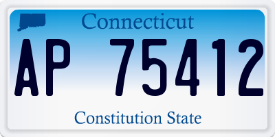 CT license plate AP75412