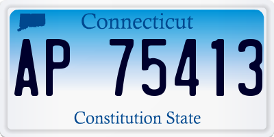 CT license plate AP75413
