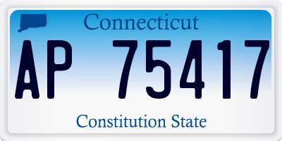 CT license plate AP75417