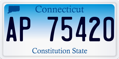 CT license plate AP75420