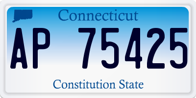 CT license plate AP75425