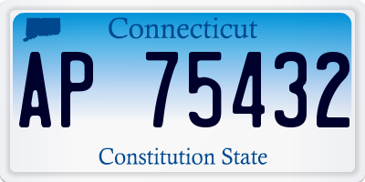 CT license plate AP75432