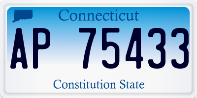 CT license plate AP75433