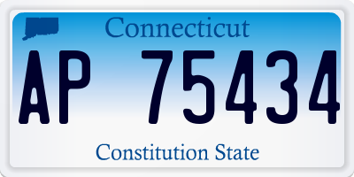 CT license plate AP75434