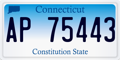 CT license plate AP75443