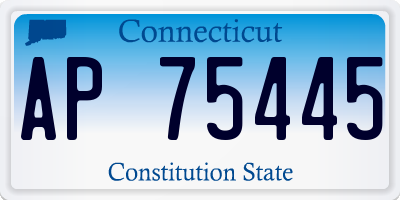 CT license plate AP75445