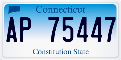 CT license plate AP75447