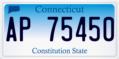 CT license plate AP75450