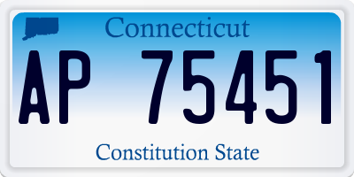 CT license plate AP75451