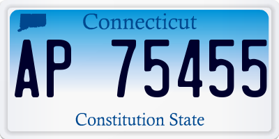 CT license plate AP75455