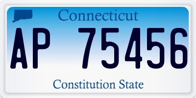 CT license plate AP75456