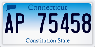 CT license plate AP75458