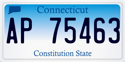 CT license plate AP75463