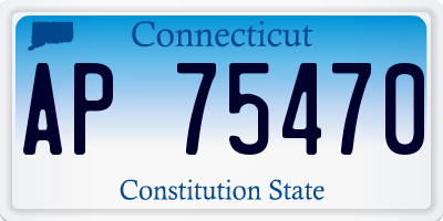 CT license plate AP75470
