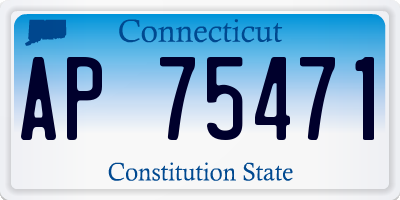 CT license plate AP75471