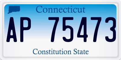 CT license plate AP75473