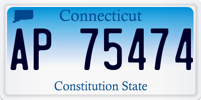 CT license plate AP75474