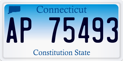 CT license plate AP75493