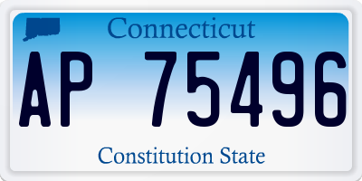 CT license plate AP75496