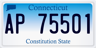 CT license plate AP75501