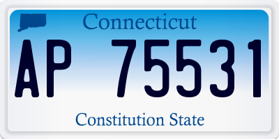 CT license plate AP75531