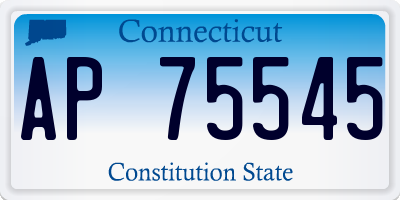 CT license plate AP75545