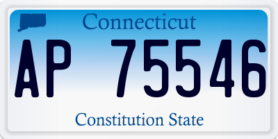CT license plate AP75546