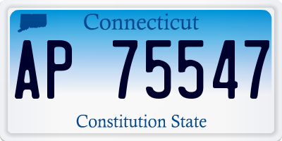 CT license plate AP75547