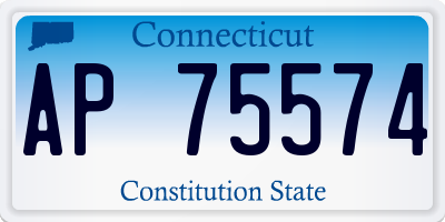 CT license plate AP75574