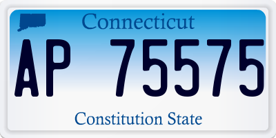 CT license plate AP75575