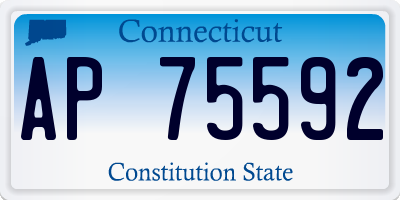 CT license plate AP75592
