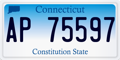 CT license plate AP75597