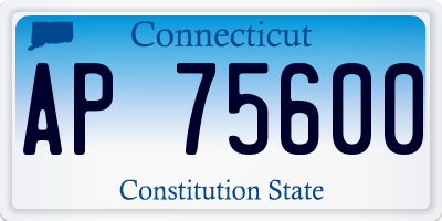 CT license plate AP75600