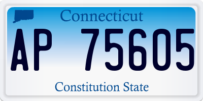 CT license plate AP75605