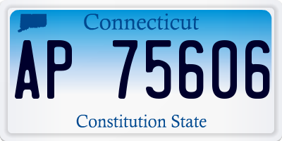 CT license plate AP75606