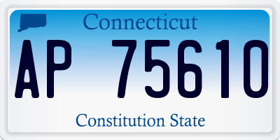 CT license plate AP75610