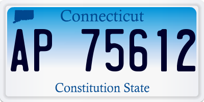 CT license plate AP75612