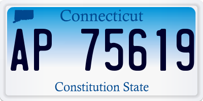 CT license plate AP75619
