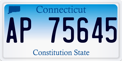 CT license plate AP75645