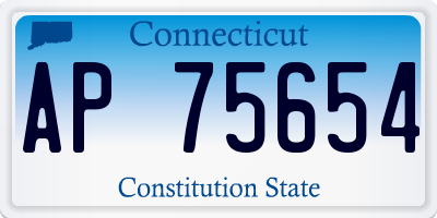CT license plate AP75654