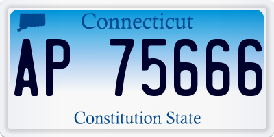 CT license plate AP75666