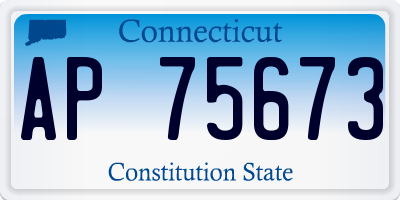 CT license plate AP75673