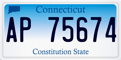 CT license plate AP75674