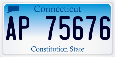CT license plate AP75676
