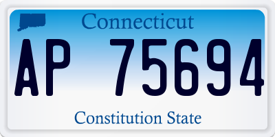 CT license plate AP75694